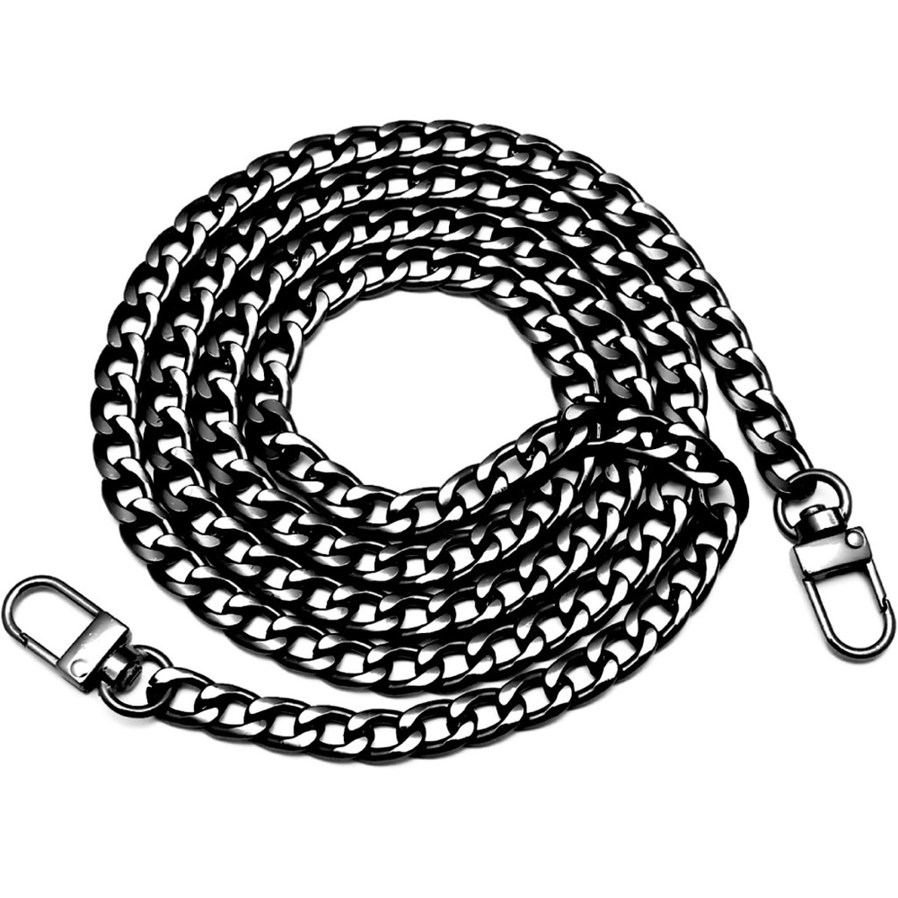 New Gun Metal 47” Flat Metal Detachable Chain Strap